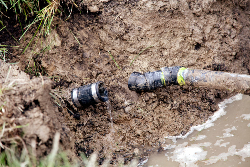 Repairing a Broken Pipe in a Septic Field